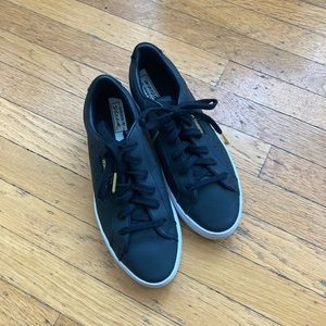 Brand new black leather adidas